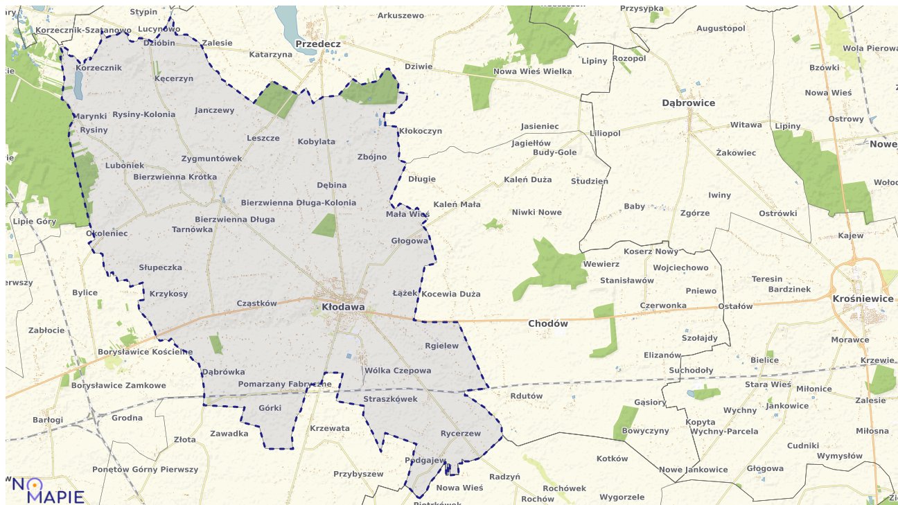 Mapa wyborów do sejmu Kłodawa